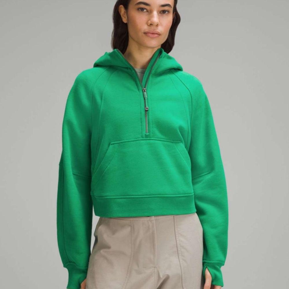 Lululemon Athletica Gully Green Scuba 1/4 Zip